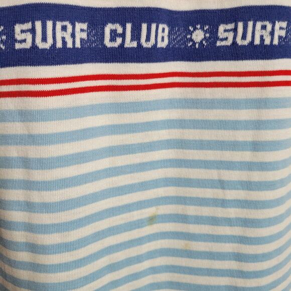 Vintage Striped Logo Surf Club Sailor 80s Dress - Picture 3 of 5